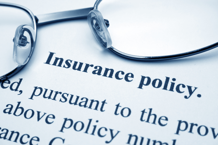 Close up of general business liability insurance