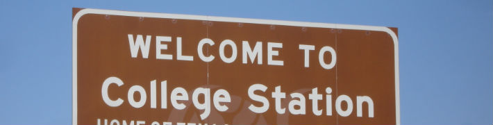 college station, texas welcome sign