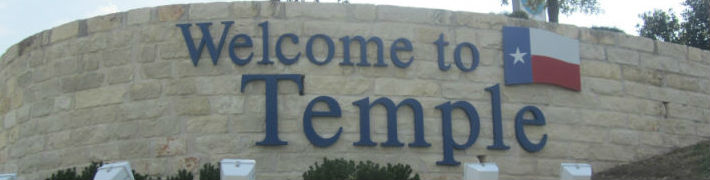 Temple Welcome Sign