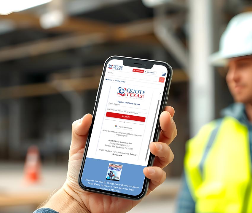  Quote Texas Client Center self-service portal