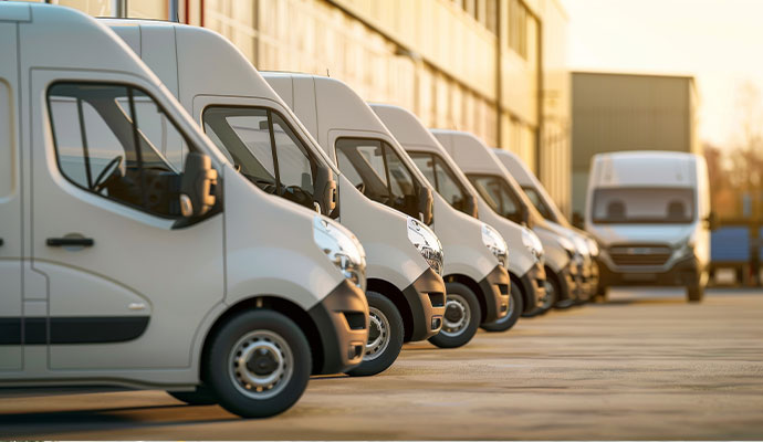 Commercial fleet vehicles used for business operations