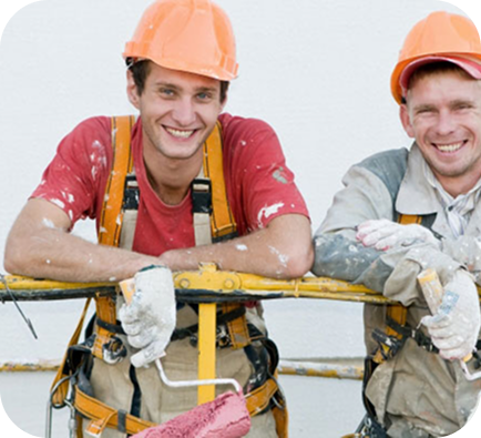 couple of happy painters