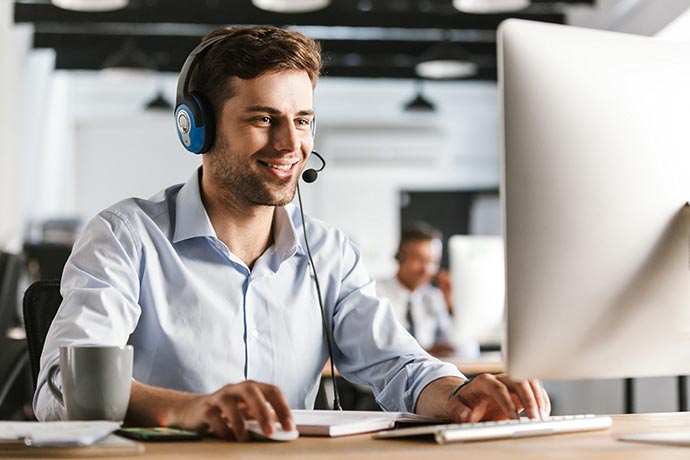 The customer service person on the phone