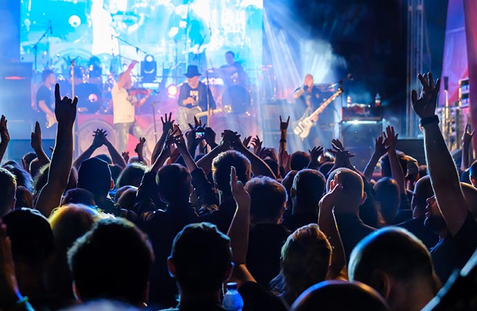 fans at live rock music concert music venues insurance