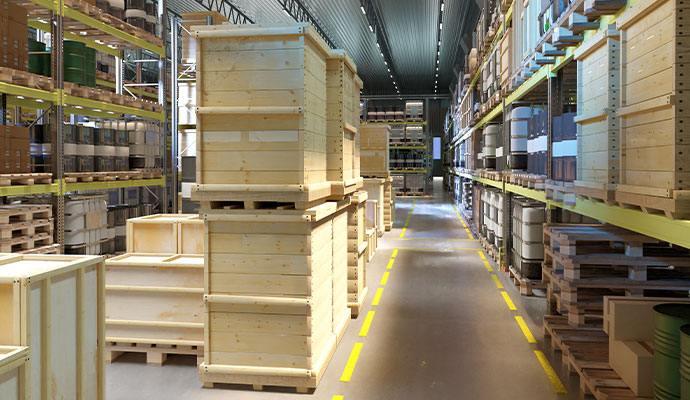 Industrial warehouse storage facility