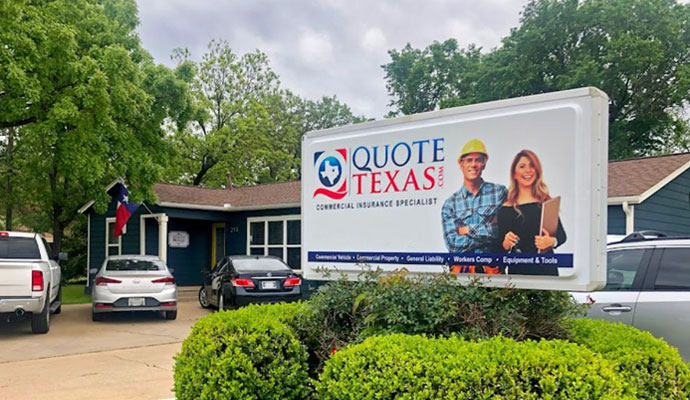 Quote Texas Insurance office building and outdoor sign