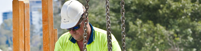 Man working at a construction site