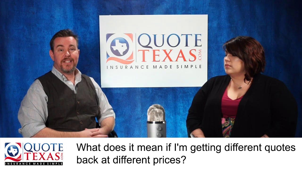 What does it mean if I'm getting different quotes back at different prices?